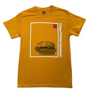 McDonald's Crispy Chicken Sandwich Employee Team Member T-Shirt Yellow Size S?